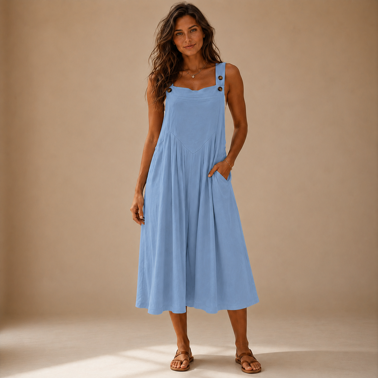 La Mirelle – Mouwloze Wide Leg Jumpsuit -2e jumpsuit 50% korting-