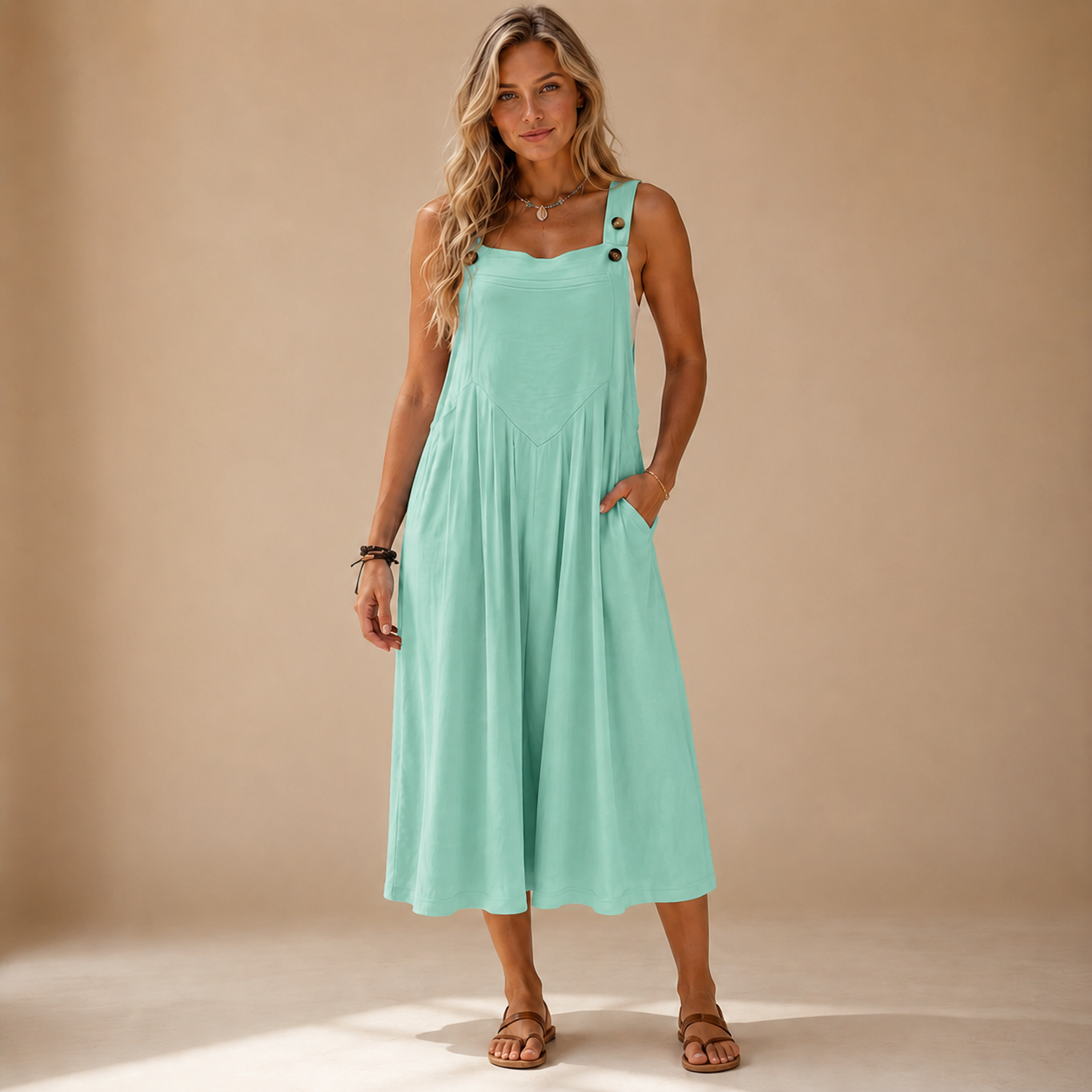 La Mirelle – Mouwloze Wide Leg Jumpsuit -2e jumpsuit 50% korting-