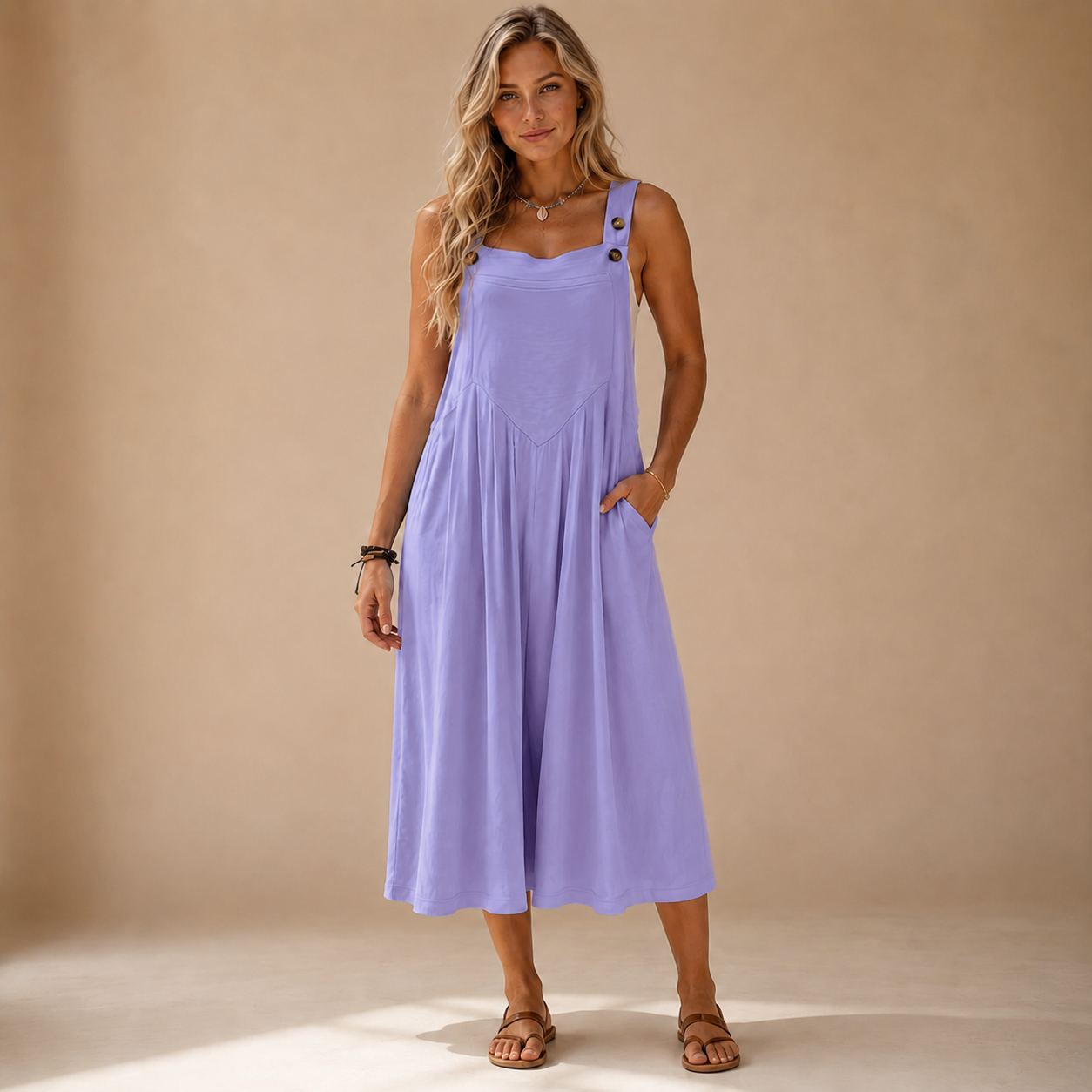 La Mirelle – Mouwloze Wide Leg Jumpsuit -2e jumpsuit 50% korting-